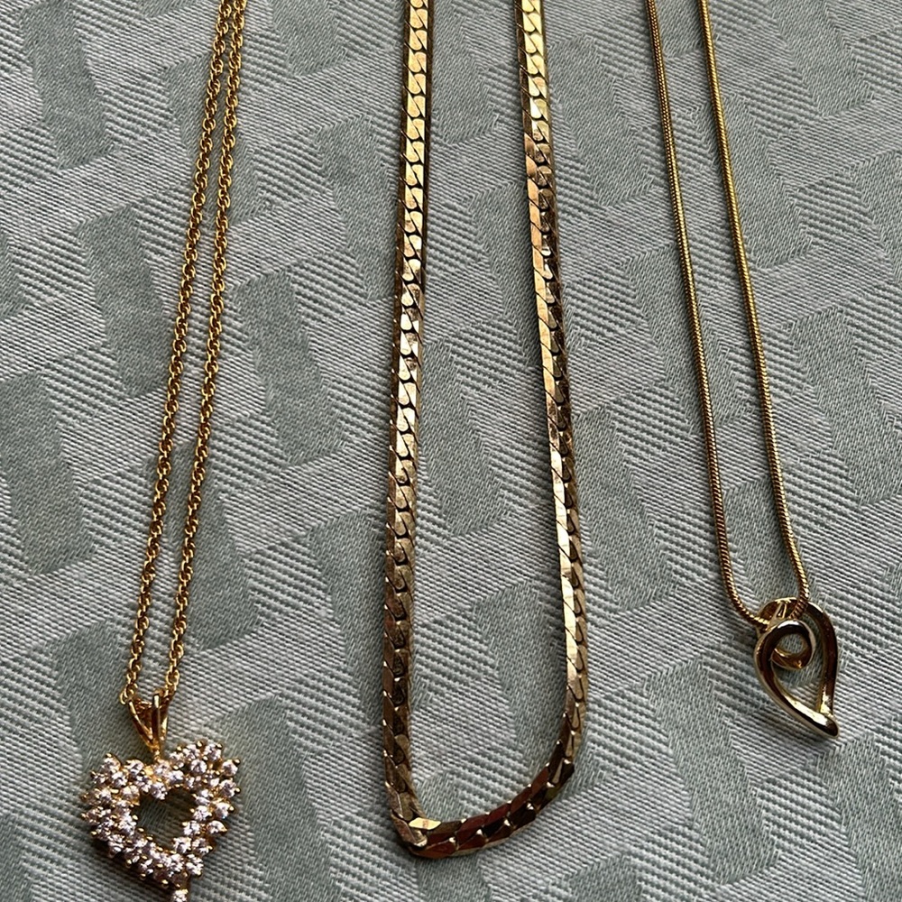 Goldtone Necklace Bundle of 3